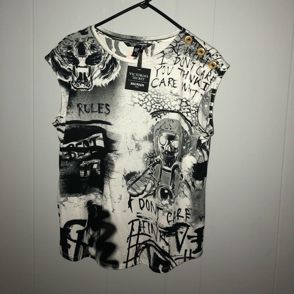 Victoria Secret x Balmain Graphic Tee - Picture 2 of 6